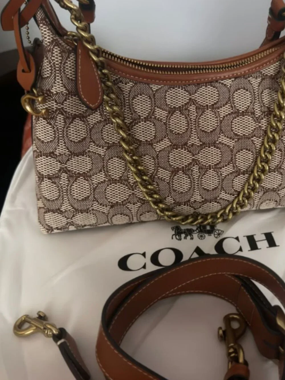 Brown Shoulder Bag Crossbody Purse Classic Style Handbag